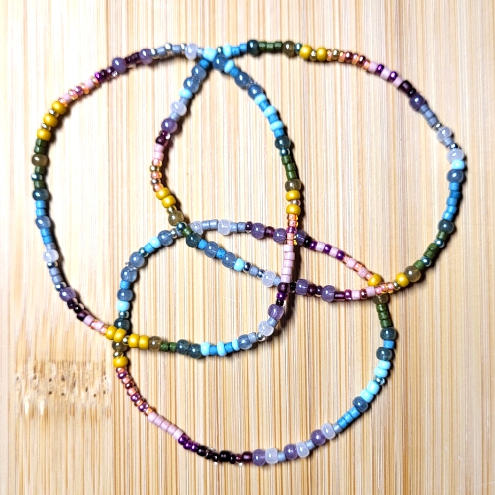 Handmade Colorful Beaded Bracelet Set